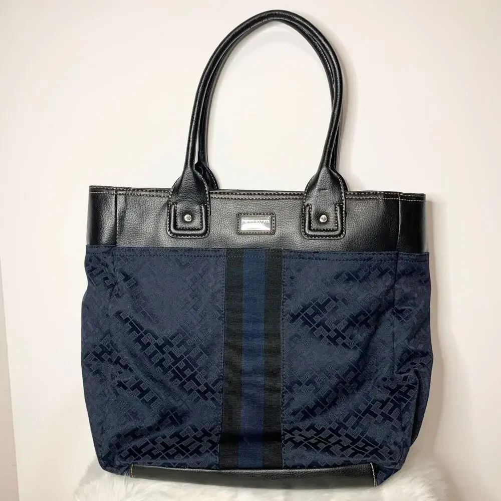 Tommy Hilfiger Women's Tote Navy Blue Handbags